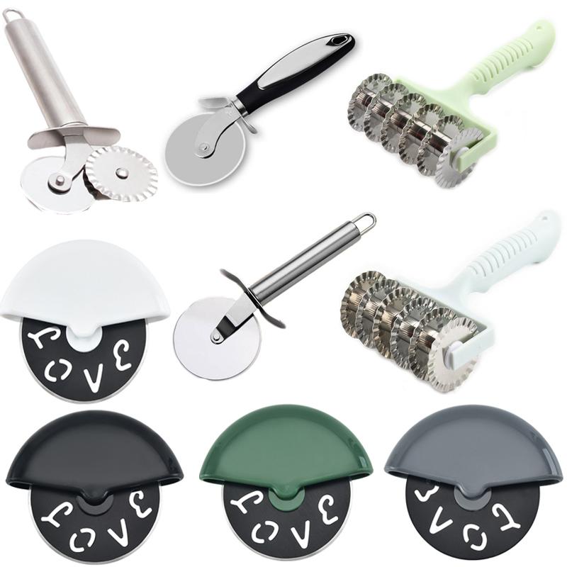 Cuțit pentru pizza Cuțit pentru pizza din oțel inoxidabil Roată Lopată Tort Pâine Plăcinte Cuțit Ustensile de copt Mașină de feliat Aluat de patiserie Instrumente de copt