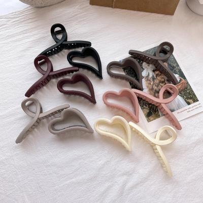 Domestically Produced Matte Heart Hair Clip, Matte Hair Pin, Big Size