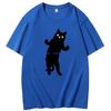 Cat Middle Finger Funny Gift Graphic T Shirts Summer Cotton New Shirts And Tshirts Unisex Streetwear Breathable Print T Shirt