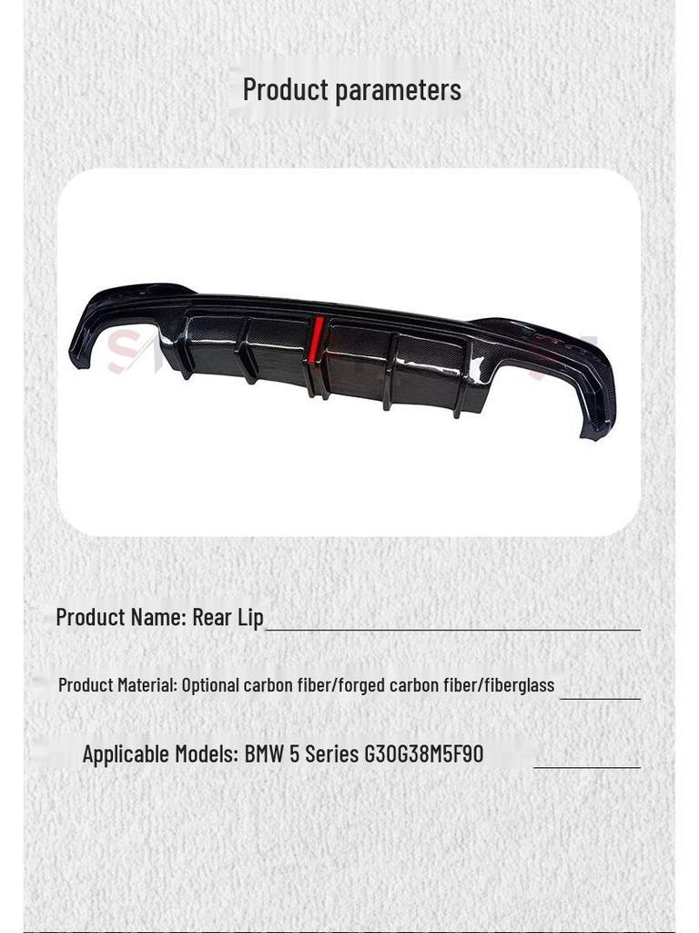 Carbon Fiber Rear Diffuser & Lip for BMW 5 Series G30/G38 & M5 F90