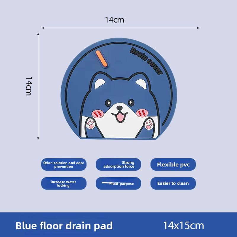 

Силиконовое устройство против запаха для крышки слива, защита от насекомых для ванной и кухни, прокладка против обратного потока запаха для герметизации слива туалета, мультяшное Raccoon cat синий