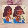 50pcs  Earnail Set Card Beauty Head Hanging Earring Label 5x6.5cm Jewelry Set Display Card