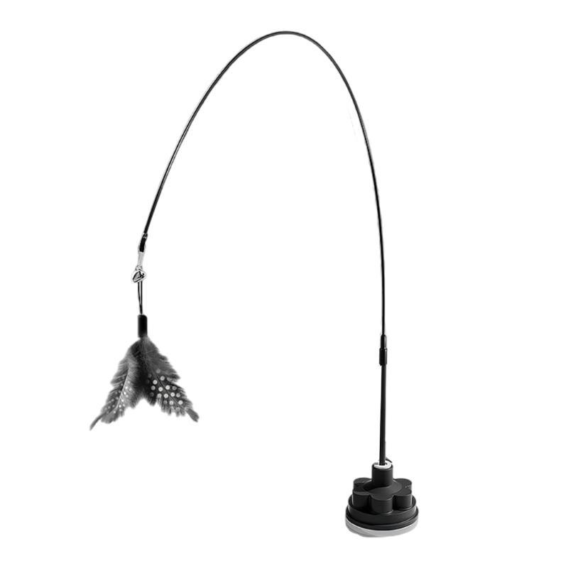

Suction Cup Cats Teasing Toy With Feathered Rotating Safe Teaser for Pet