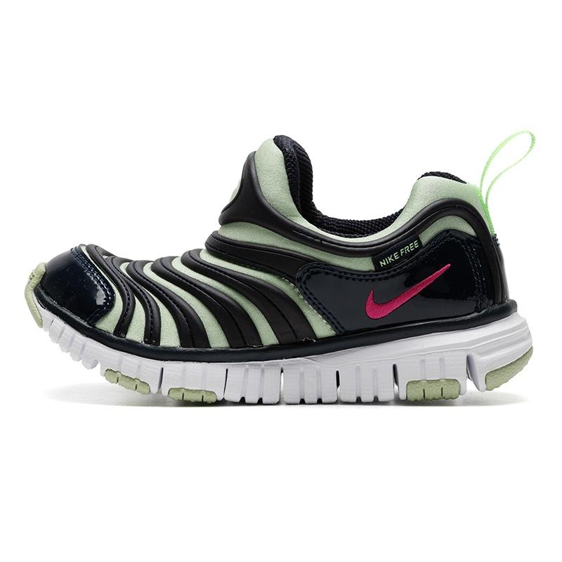 (PS) Nike Dynamo Free  Black Green  Kids  343738-440 EU 29.5