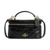 RAINER 18 Brand Logo Cow Leather Handbag Small Women's Black
