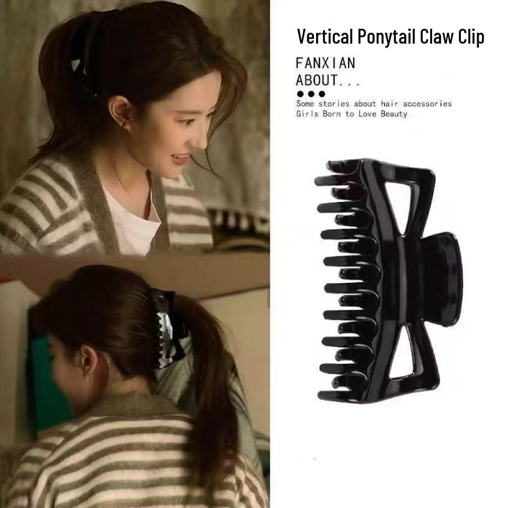 Koreanischer Eleganter Kürbisbogen Polka Dot Haarspange - Groß, Cremige Texturierte Hochsteckfrisur-Accessoire
