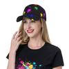 Colorful Paint Splatter Art Snapback Hat for Men Women Hip Hop Style Baseball Cap Adjustable Trucker Sun Hat