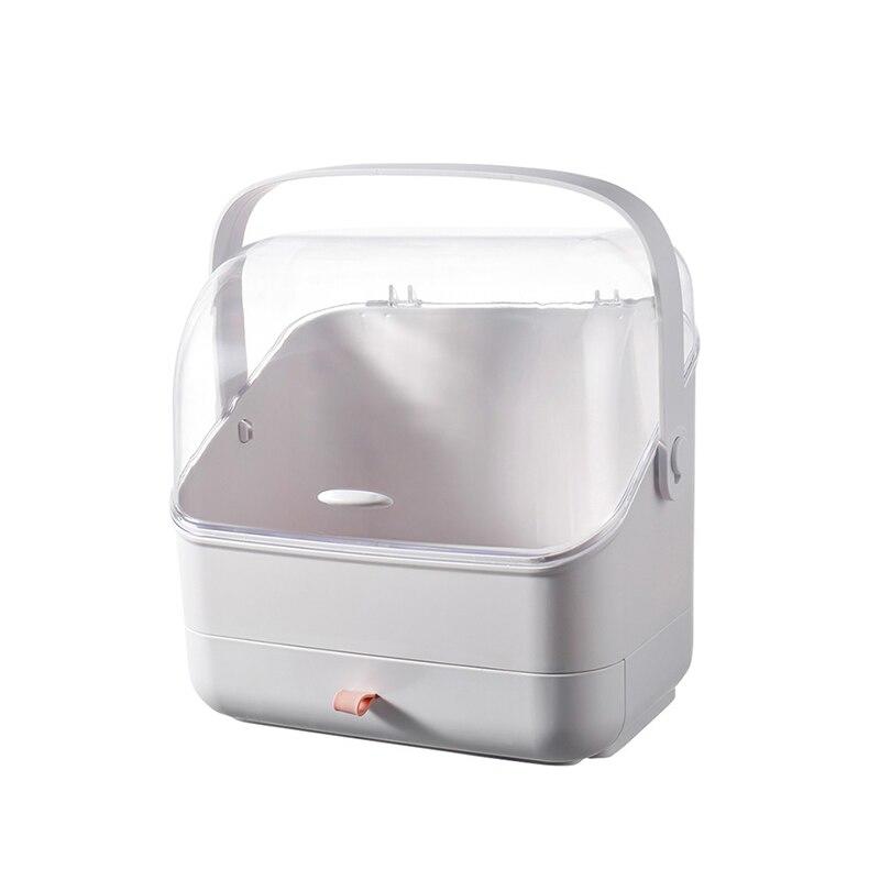 Large Capacity Cosmetic Storage Box Dustproof Cosmetic Container Desktop Bathroom Makeup Organizer Makeup Storage Box | Makeup Organizers