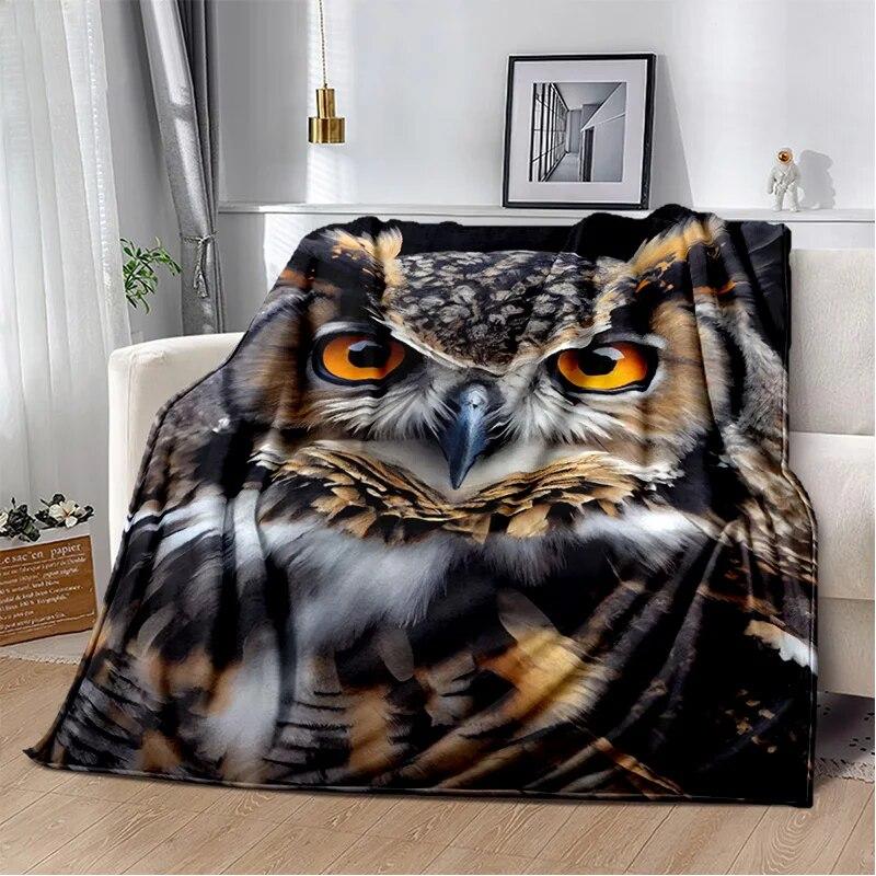 

HD милое красочное одеяло с рисунком совы, мягкое одеяло для дома, спальни, кровати, дивана, пикника, путешествия, офиса, отдыха, одеяло, детское одеяло 125x150cm 50x60inch