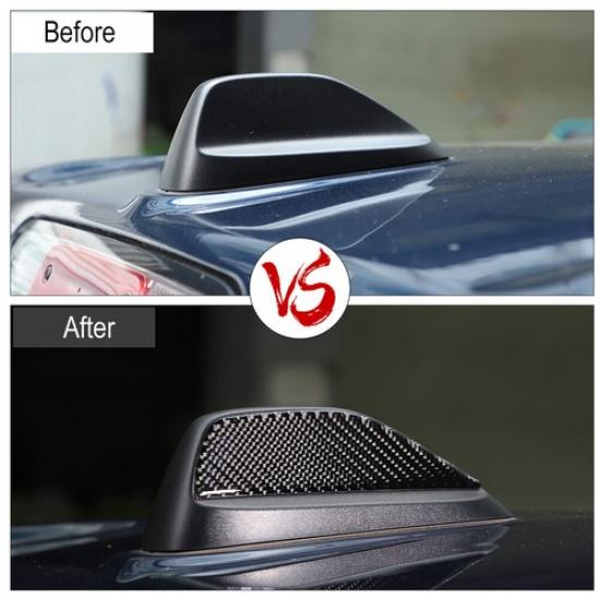 Carbon Fiber Antenna Base Cover Trim Sticker Decal For Dodge Ram 1500 2018-