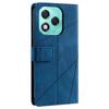 Phone Case For Honor 400 Lite 5G/X70i/X60i 5G,Imprinted Lines PU Leather Splicing Wallet Cover with Wrist Strap