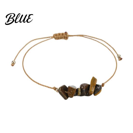 Vibrant Crystal Bracelet Gemstone Women Men Adjustable Braided Boho String