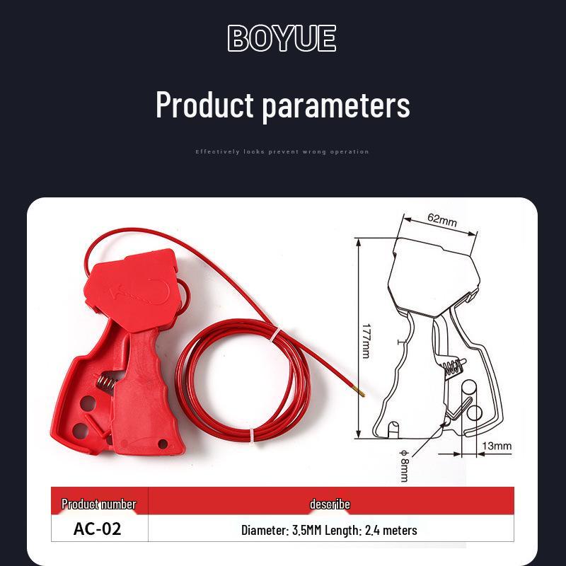 Adjustable Steel Valve Safety Lock Cable - Industrial LOTO Device