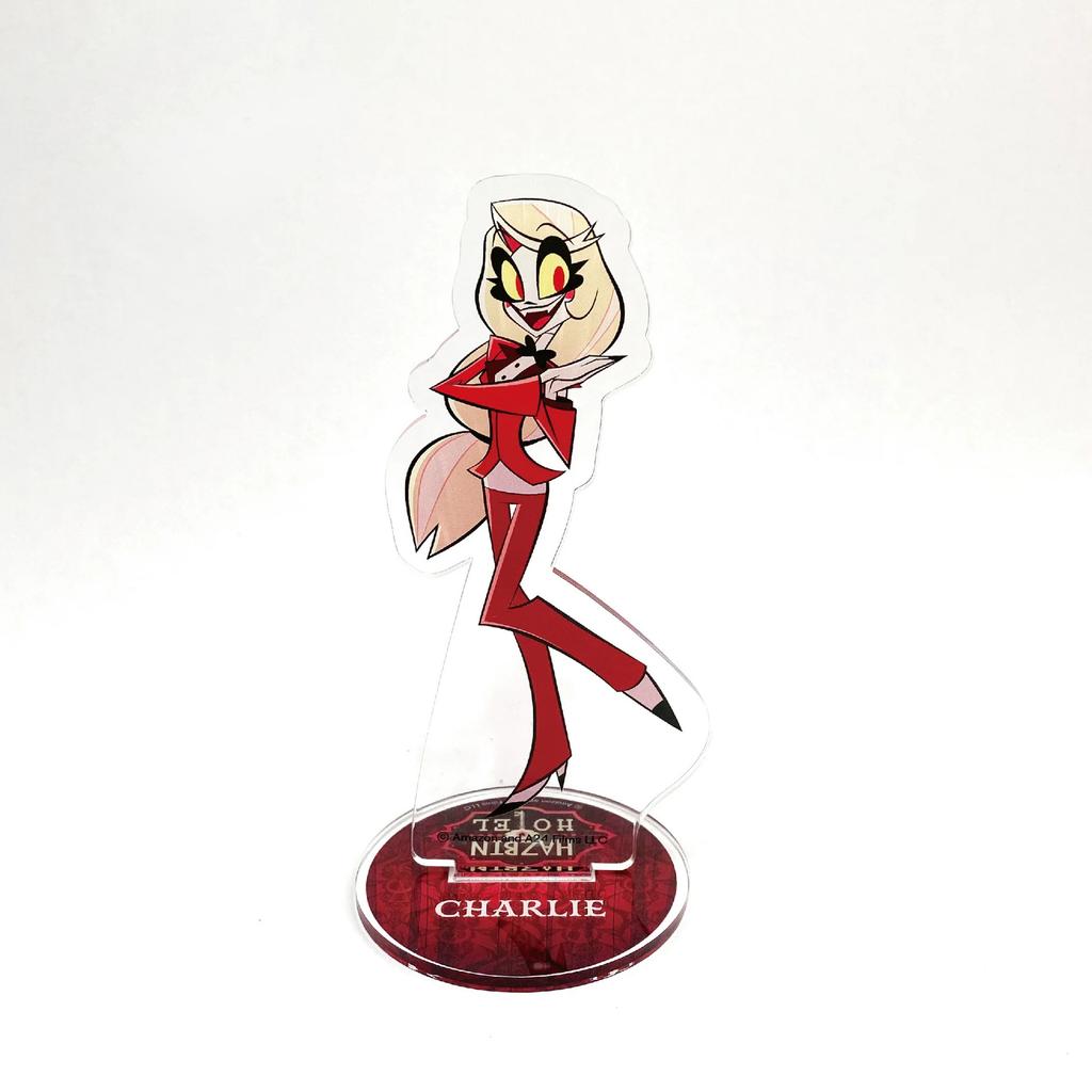 Anime Hazbin Hotel Charlie Morningstar Vaggie Alastor Acrylic Figure Stand Figure Desktop Ornament Festival Keychain