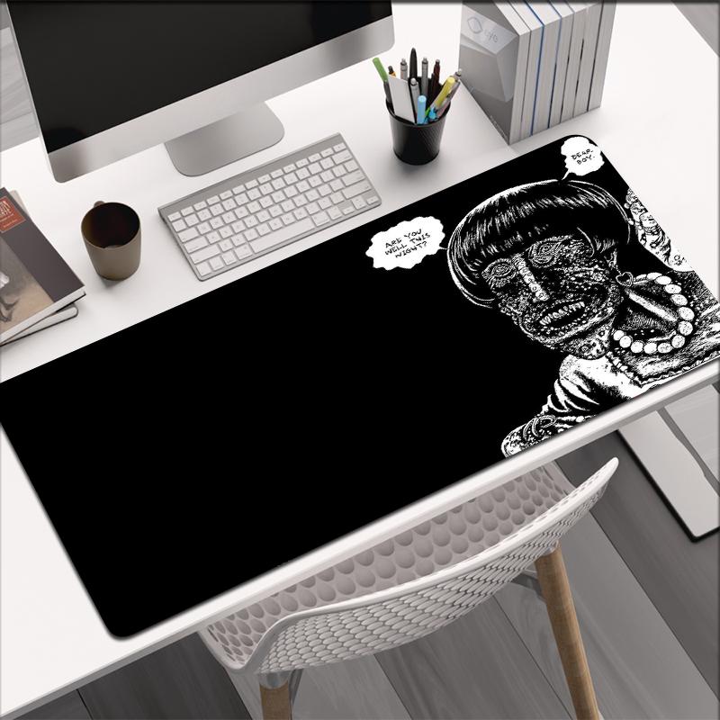 Junji Ito Xxl Mouse Pad Gaming Accessories Keyboard Alfombrillas De Ratón Soft Computer Desk Mat Pc Gamer Cabinet Mousepad Large