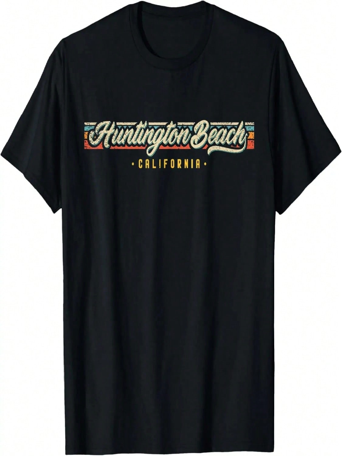 Vintage Retro Sports Script Huntington Beach Retro T-Shirt S разноцветный