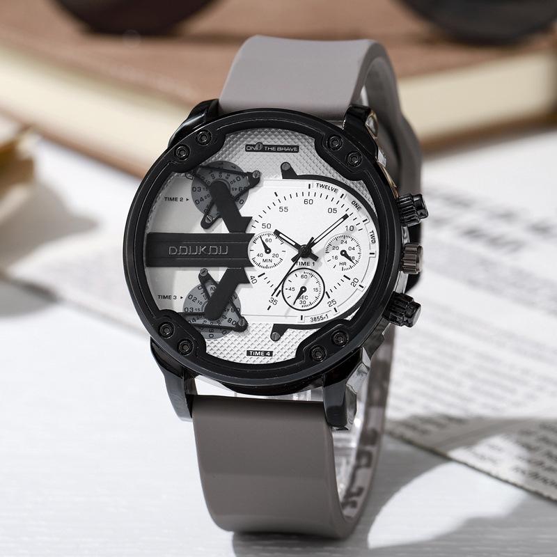 Genuine Stylish Men's Multi-Functional Waterproof Quartz Watch with Large Dial