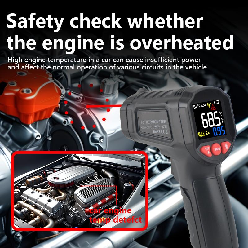 -50~ 800℃ -122~1472℉ Thermometer Mestek Temperature Meter  Emissivity Infrared Thermometer Termómetro Digital