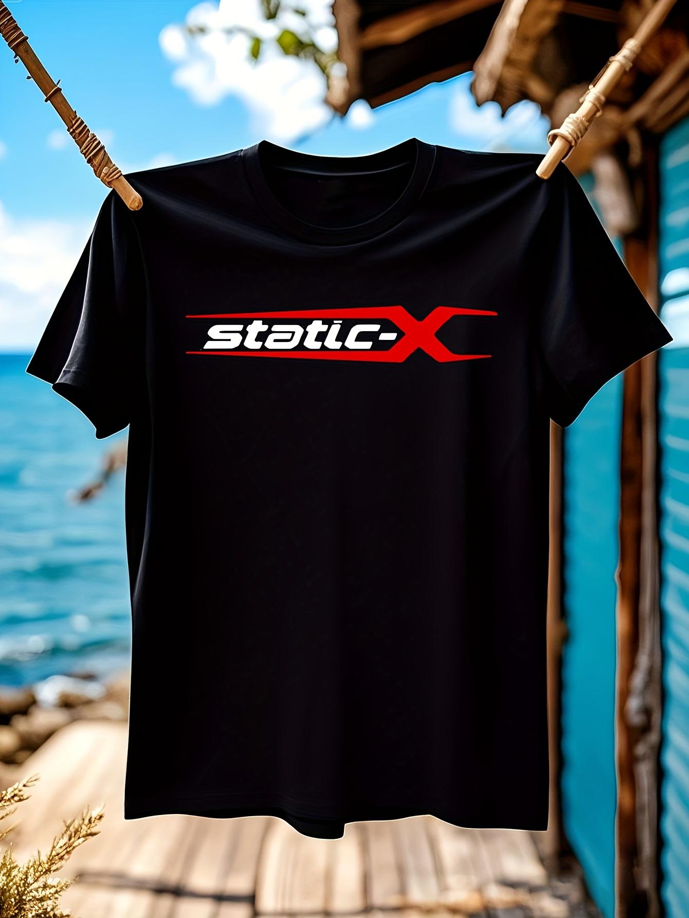 STATIC X 3 Graphic Tshirt Graphic Tshirt - Black with Red... XXXL