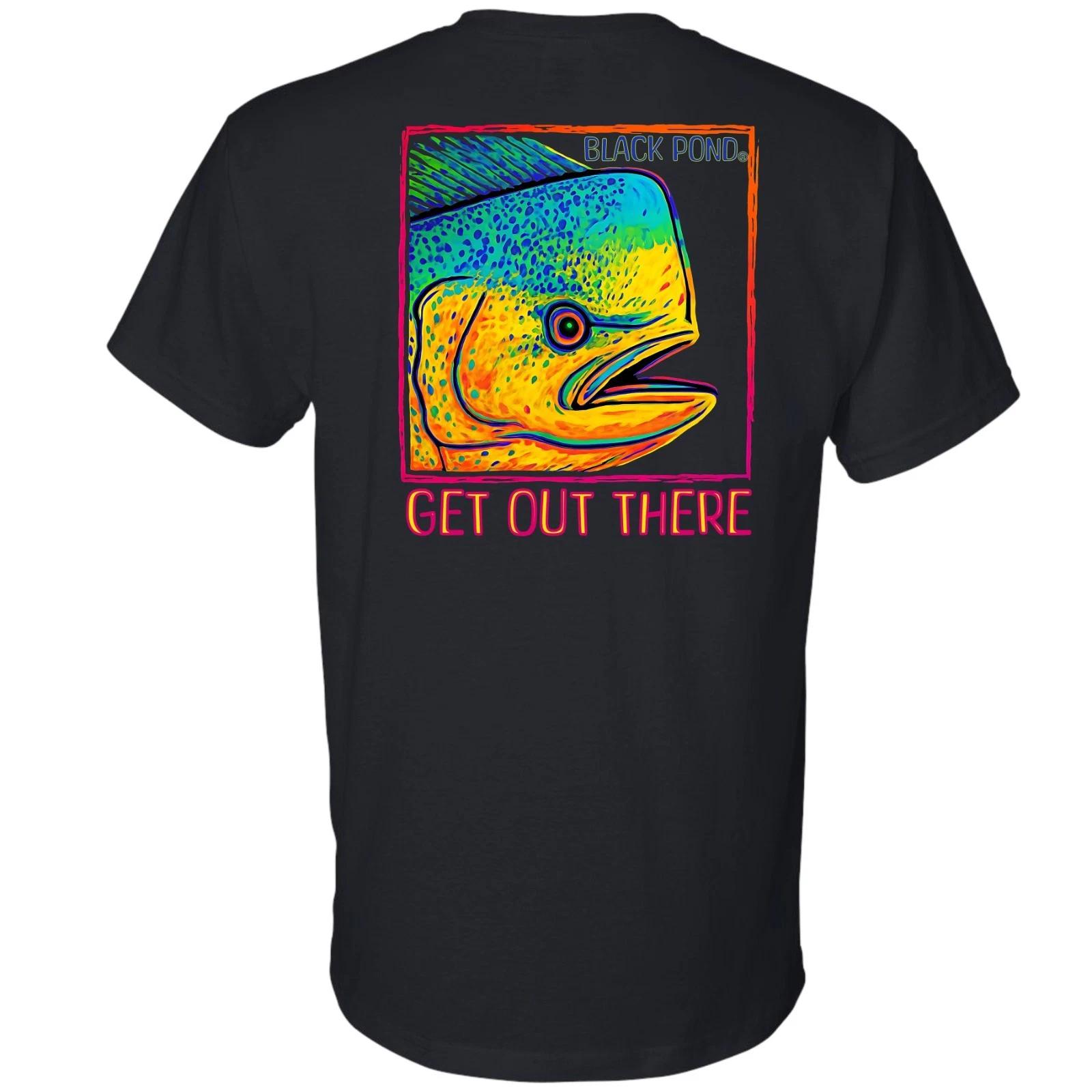 Black Pond Saltwater Series Men s T-shirt Offshore Fishing Mahi Dorado Dolphin S