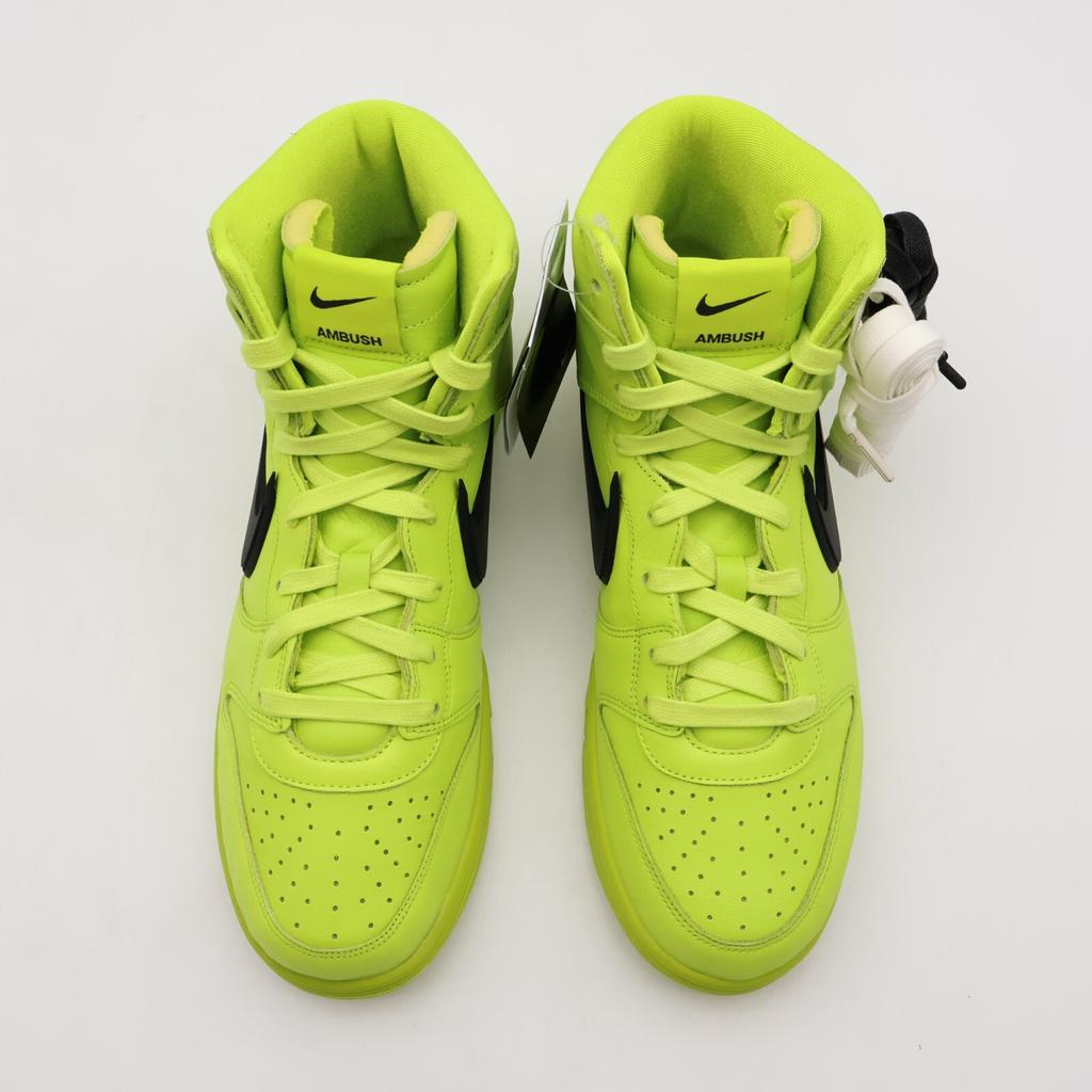 CU7544-300 Nike Dunk High AMBUSH Flash Lime Atmic Green Black (Men's)