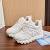 Invisible inner height increase 8CM, short and thick soled Forrest Gump shoes, women's autumn new color blocked casual sports shoes