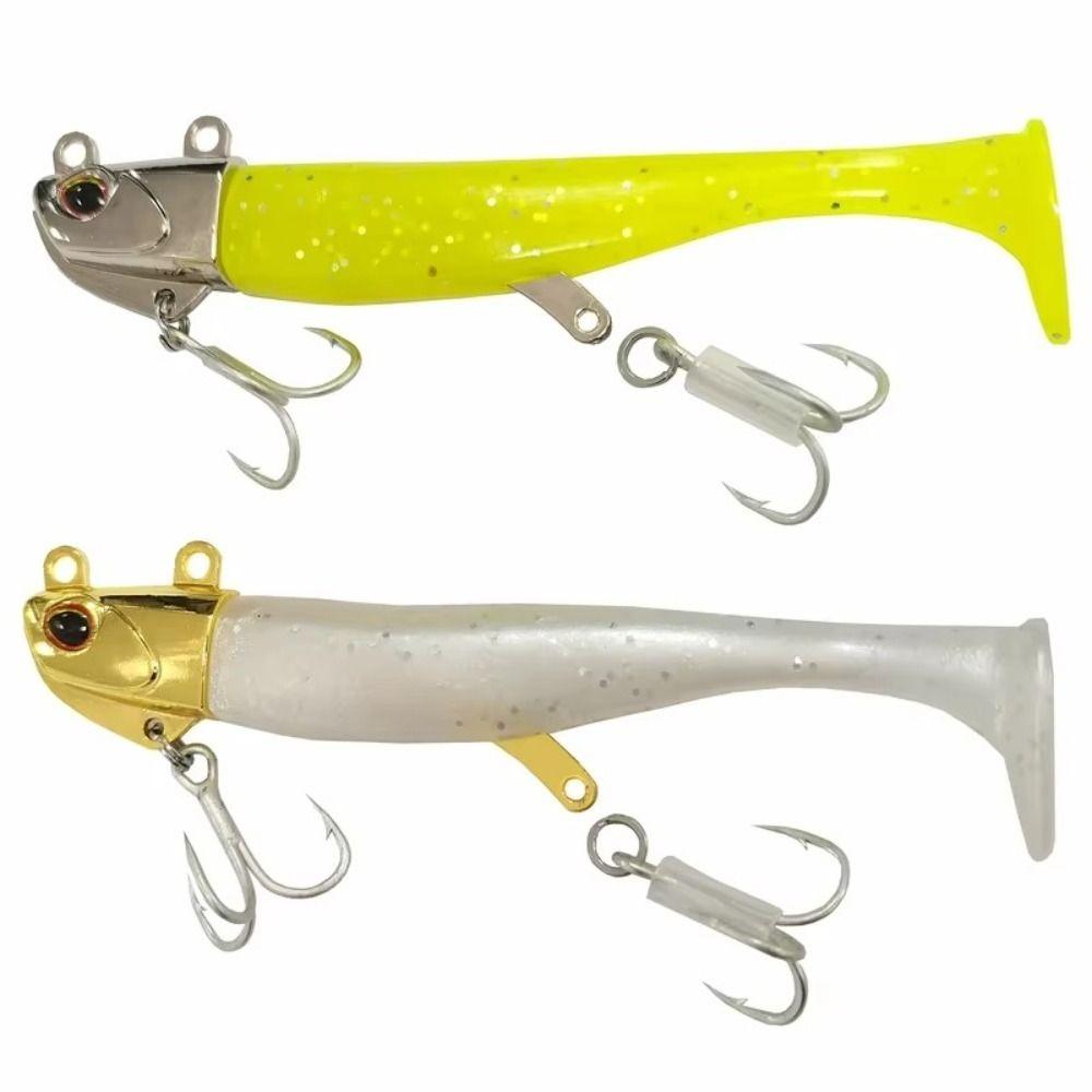 30g/108mm Artificial Soft Bait Mackerel Feathers Zinc Alloy Jig Head Lure  Lead Fishing Hook