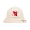 MLB Dome Flower Embroidered Bucket Hat Off-white 32CPHF911-50I