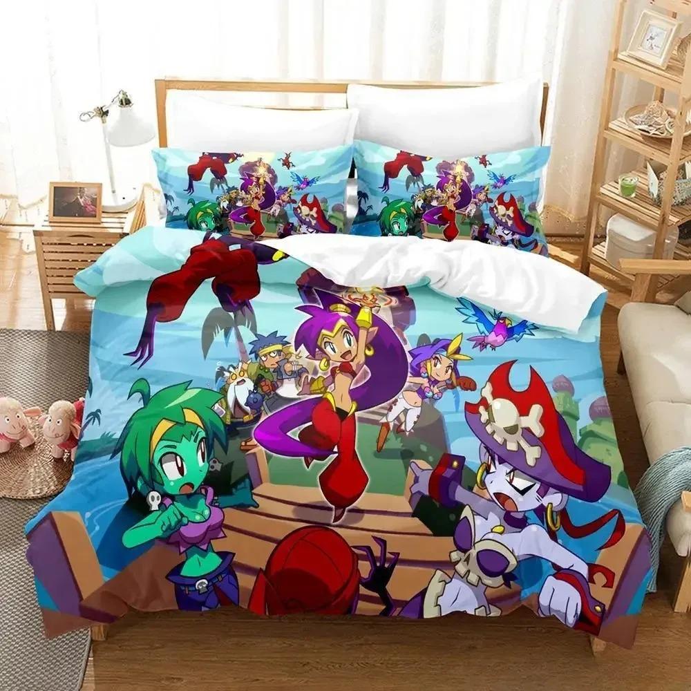 Shantae Half-Genie Hero Bedding Set Single Twin Full Queen King Size 3D Anime Game Duvet Cover for Adult Kid Bedroom