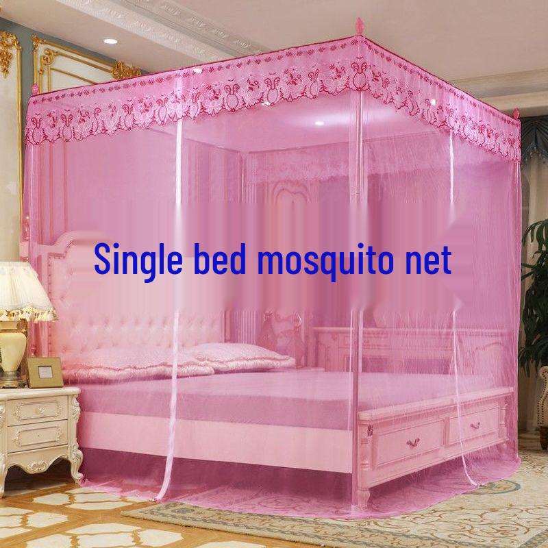 Encrypted Zipper Mosquito Net for 1.2m-2m Beds, Three-Door Design