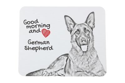 Deutscher Schäferhund, Elsässischer Wolfshund - Mauspadd mit Aufdruck, personalisiertes Mauspadd mit Hunde-Thema, einzigartiges Gadget für einen Büroangestellten von der Marke Art-Dog
