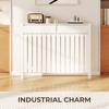 93 X 119cm Rustic Look Radiator Cover White