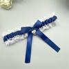 Bride Wedding Lace Garter Elastic Leg Band Lace Trim Design Leg Decoration for Formal Event Proms Ceremony Accessories