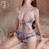 Sexy Lingerie Sexy Lace Ruffle Edge Pajamas Seductive Teasing Pure Desire Cute Suspender Shorts Backless Loungewear