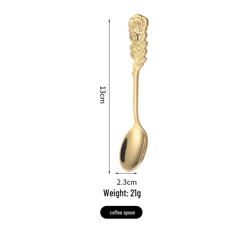 Набор ложек для кофе и десертов Abay SUS304 Золотая Роза
