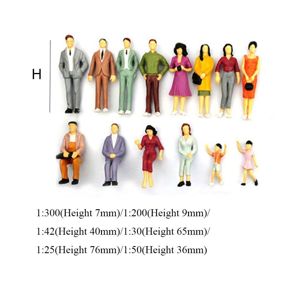 Scale Dollhouse Decorations People Figures Train Scenery Model Building Passengers DIY Character