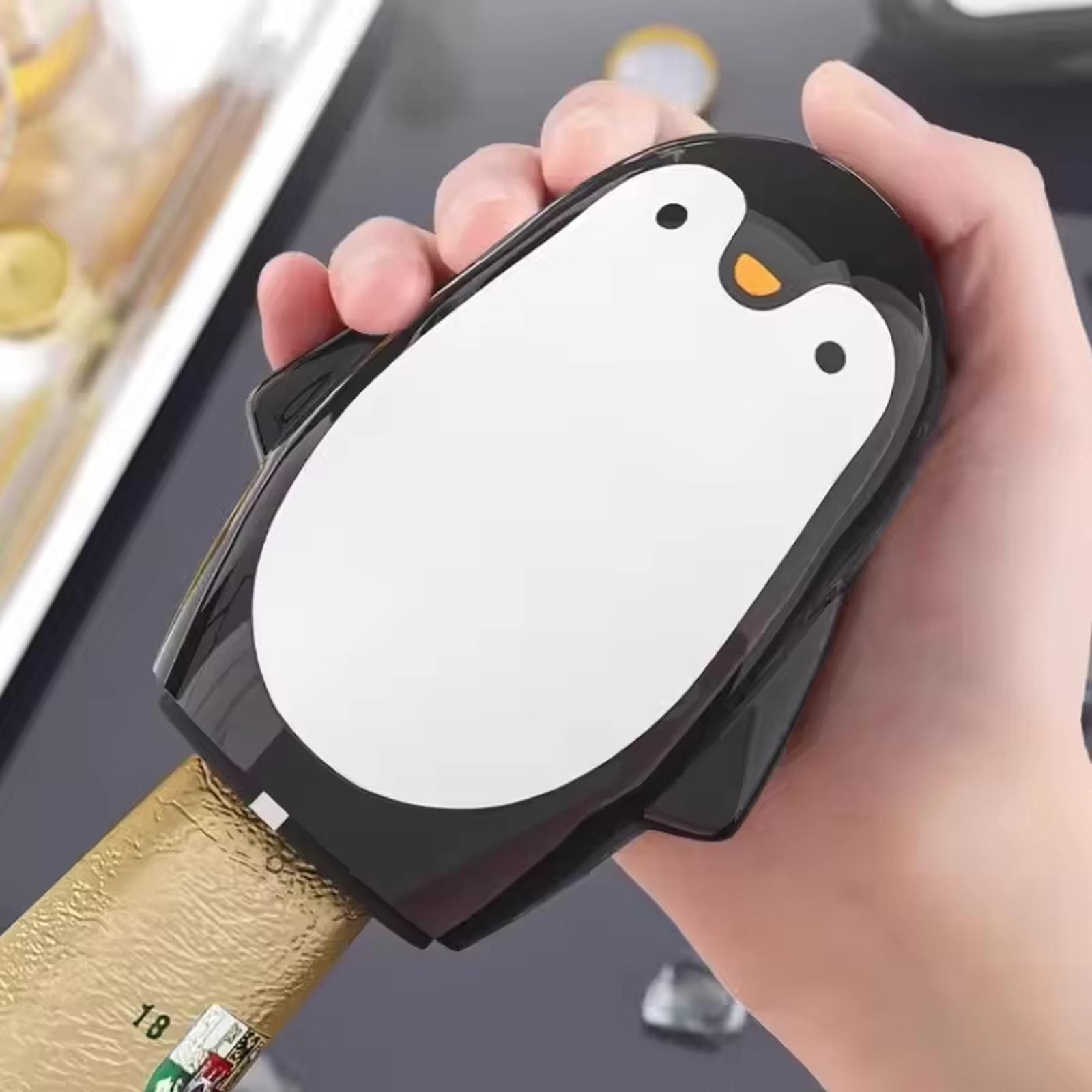 

Открывалка для бутылок в форме пингвина, многофункциональная, для пива и вина one size чёрный