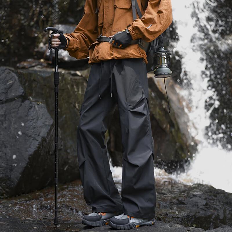 Wassup Sohot Wrinkle-Effect Straight-Leg Cargo Pants