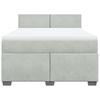 Vidaxl Letto Continentale Con Materasso, Grigio Chiaro, Velluto, 140X190Cm