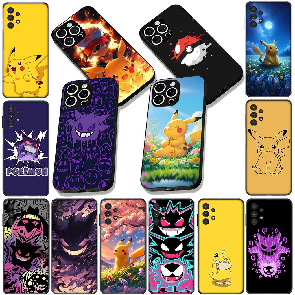 Soft Cover for Samsung Galaxy S25 S24 S23 FE Plus Ultra S7 Edge A16 A15 5G s25+ Coque Phone Case P-Pokemons GO Gengar P-Pikachus