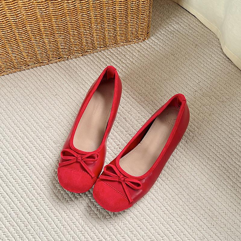 Women Ballet Internal Elevation Shoes Shallow Slip On Shoes Eelgant Dress Ladies Mary Jane Shoes Spring Concise Zapatos De Mujer