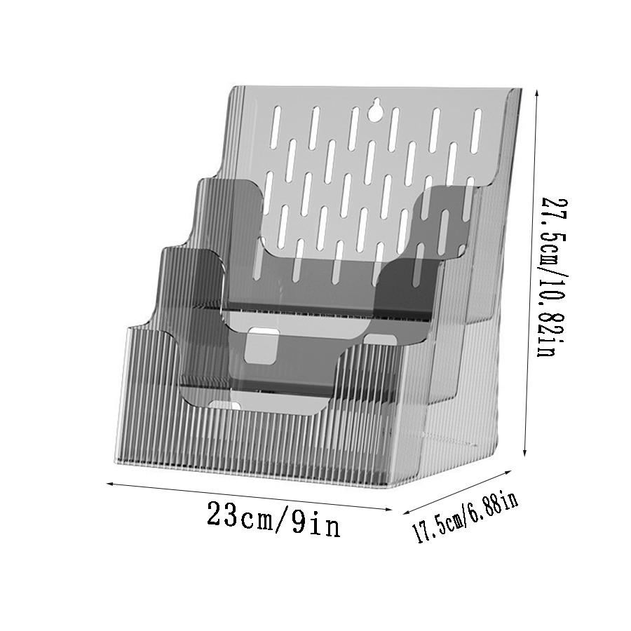 1шт настольное хранилище многофункциональная подставка для книг многослойная папка органайзер настольная канцелярская полка для хранения данных офиса 8339₽