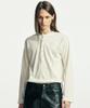 Ssy Below Button-Down Henley Neck Long Sleeve Ivory