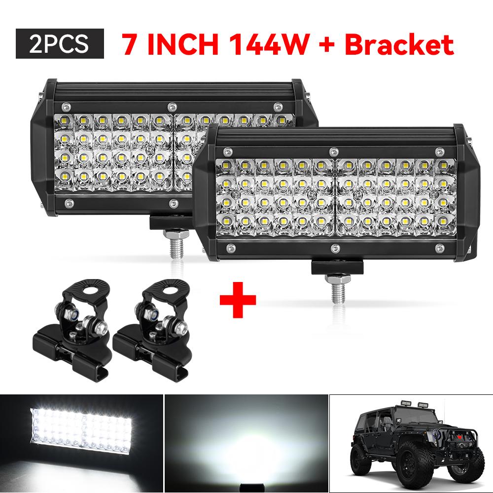 

7inch LED Work Light 12-24V Led Headlights Led Light Bar Spot Flood Driving Fog Lamp for 4x4 Truck Off Road Accessories
