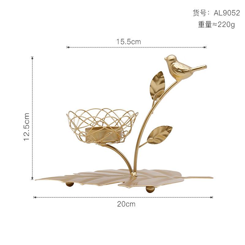 

Nordic Ins Wind Iron Bird Candlestick Decoration Creative Home Romantic Table Candlelight Dinner Props