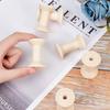 20PCS Wooden Empty Thread Spools 20PCS Natural Wire Weaving Bobbins  Sewing Machines