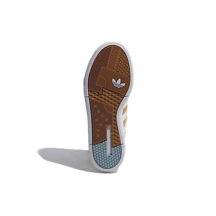 Adidas Originals Rey Galle Leather Comfortable Slip-Resistant Durable Low-Top Skate Shoes Women Sneaker Orange Beige GX0432