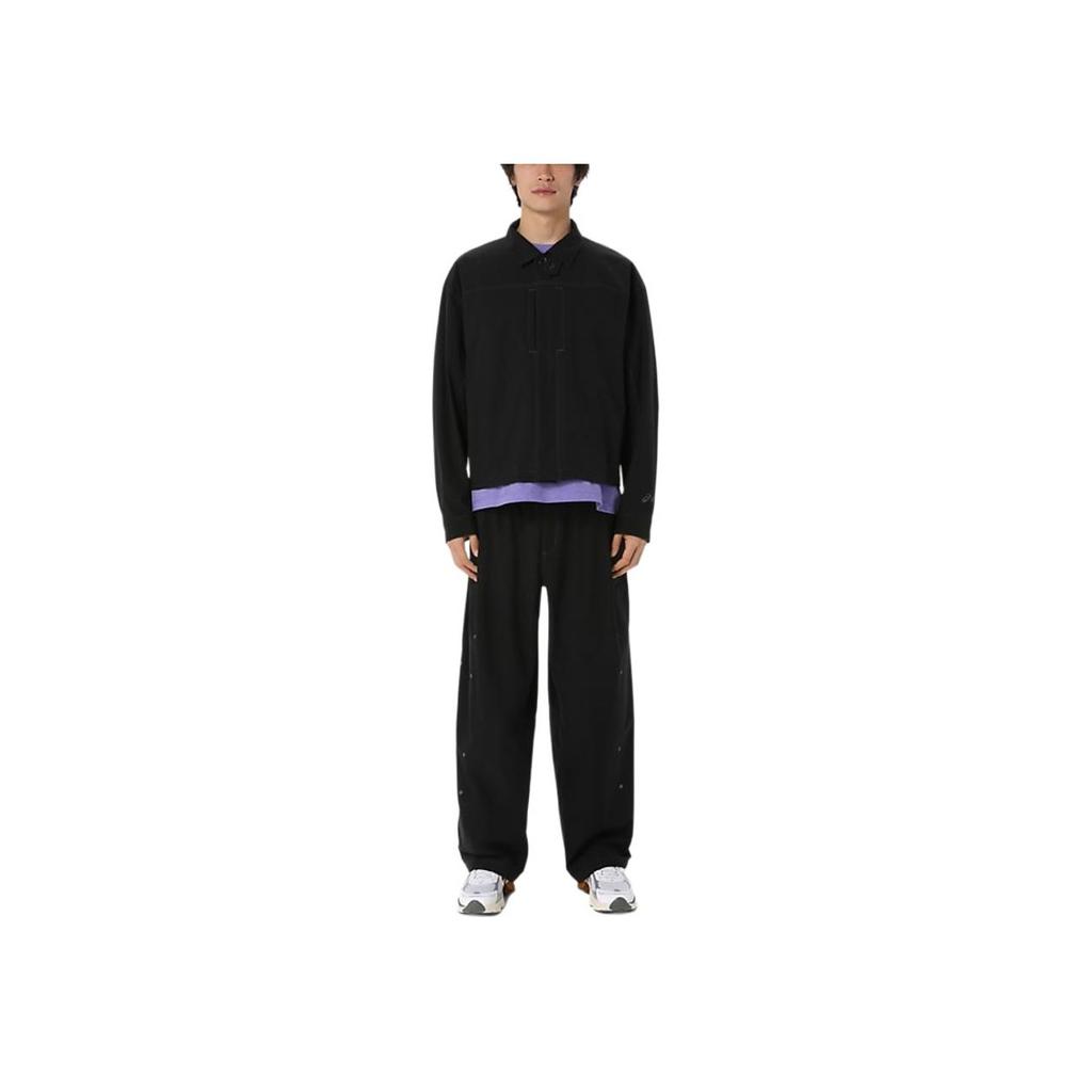 Asics Sports Lifestyle Series Solid Color Fashion Simple Durable Outdoor Work Casual Pants Unisex Pants Black 2203A308-001