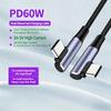 3A Fast Charging Braided Cable Right Angle USB C Cable Data Transfer Cord Suitable for Gaming and Quick Charging