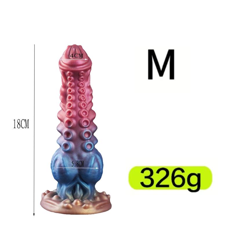 S M L Tentacle Anal Dildo Thick Silicone Monster Dildo With Suction Cup Sex Toys For Women Men